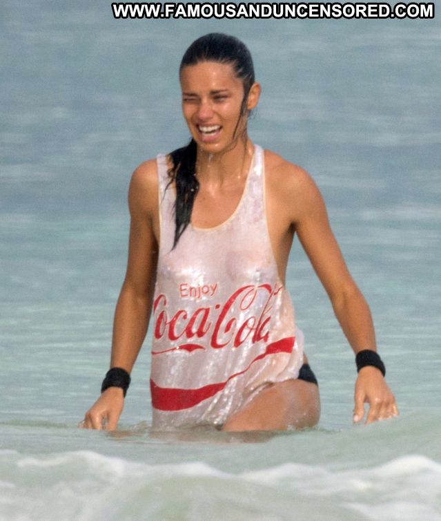 Adriana Lima Photoshoot Brazilian See Through Latina Beach