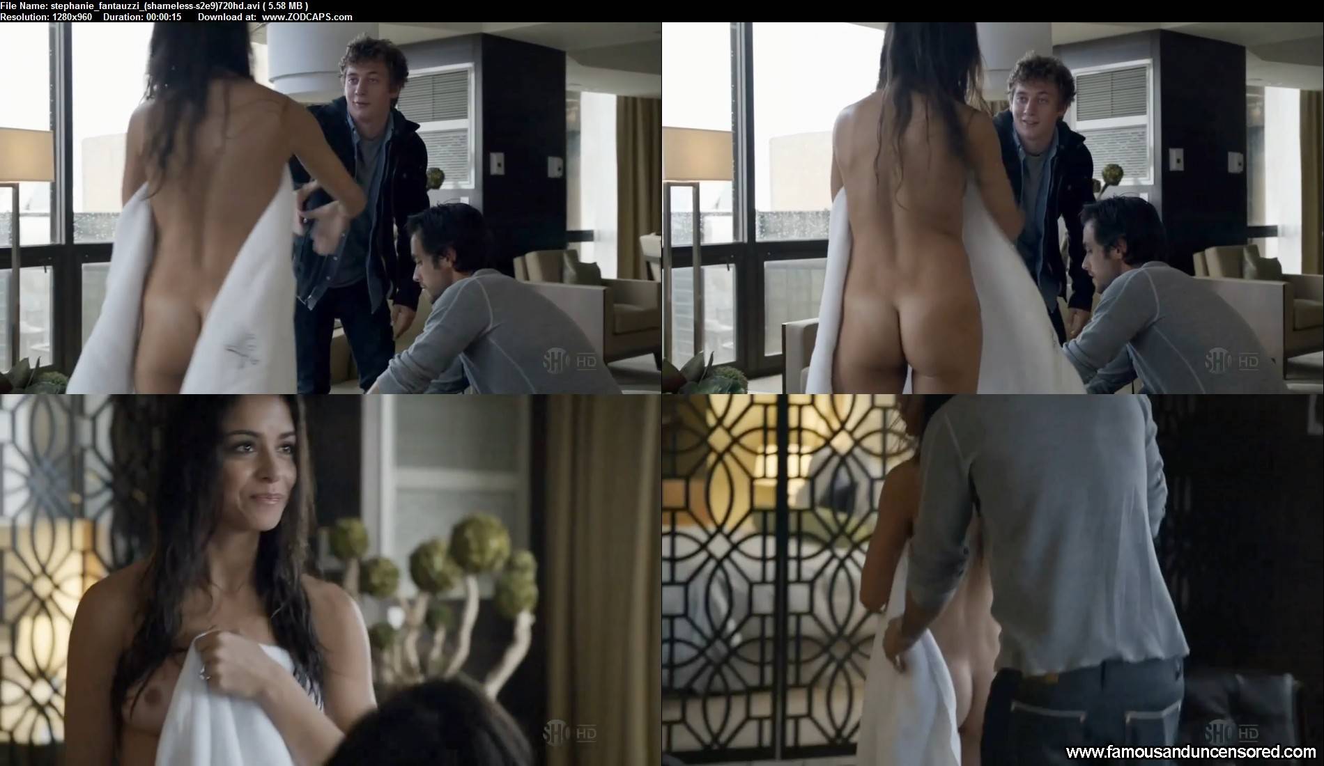 Shameless Stephanie Fantauzzi Beautiful Sexy Celebrity Nude Scene