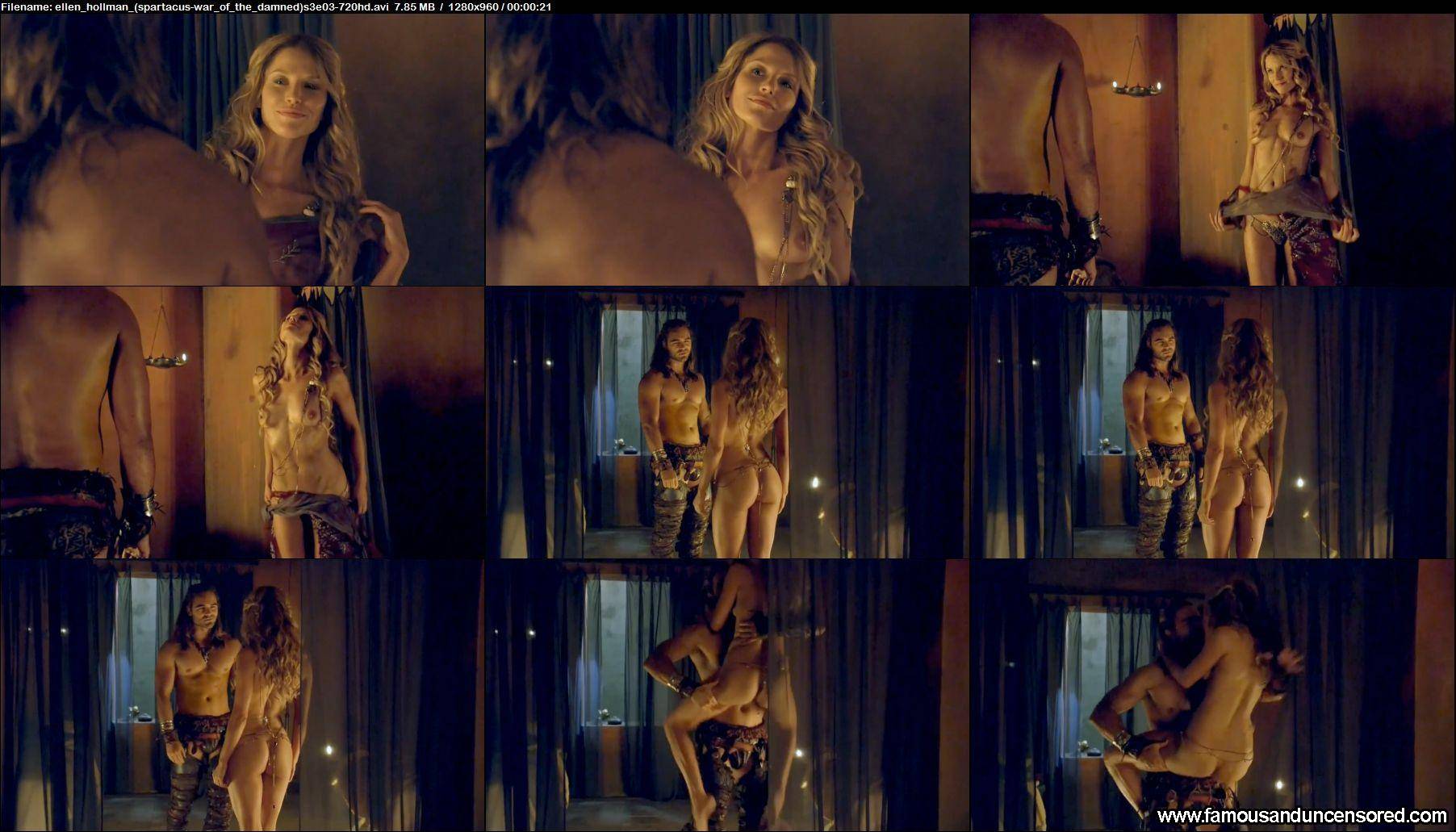 Spartacus War Of The Damned Ellen Hollman Beautiful Sexy Celebrity Nude  Scene