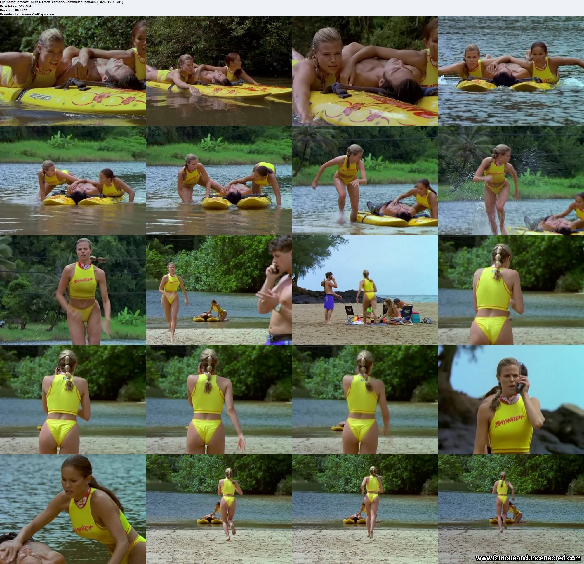 Baywatch Hawaii Brooke Burns Sexy Nude Scene Beautiful Celebrity